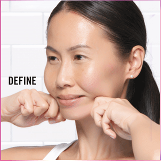 Super Multi-Corrective Cream - massage the jawline from bottom to top