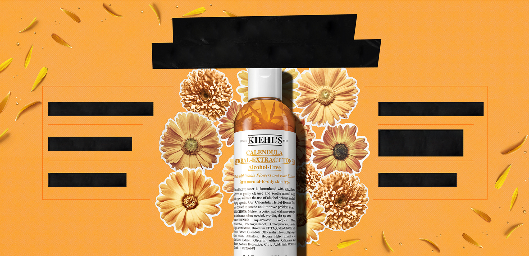 Kiehl’s Calendula Herbal-Extract Alcohol-Free with alcohol-free formula to hydrate and soothe skin