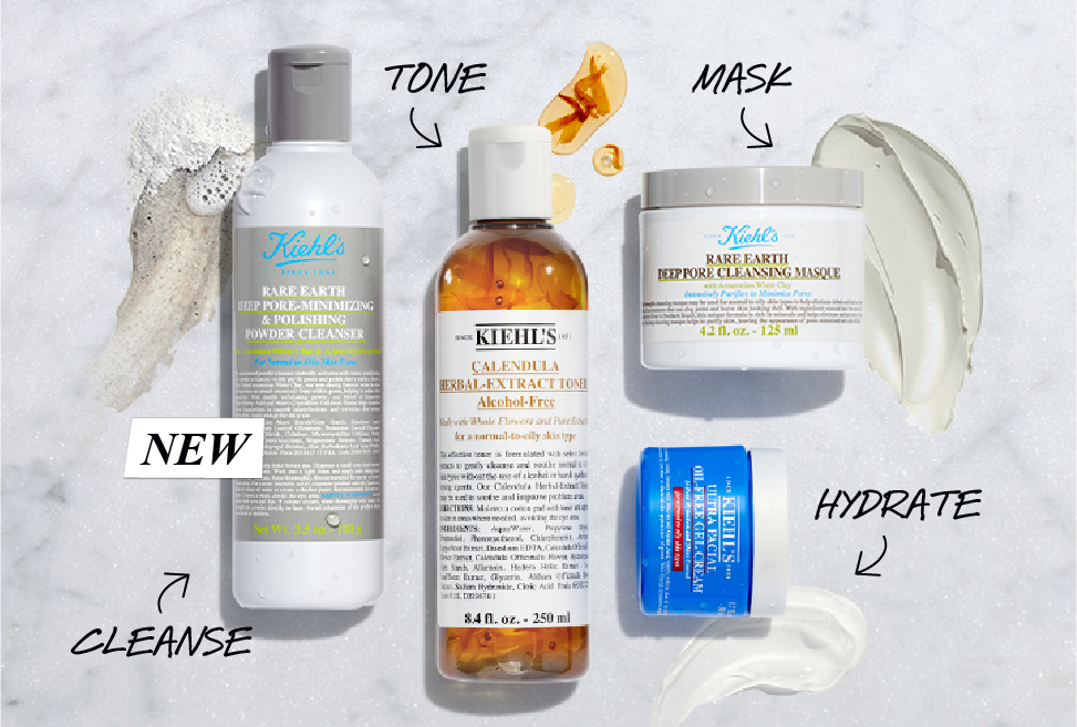 Kiehl’s skincare collection for oily and detoxify skin